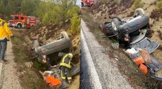 OTOMOBİL ŞARAMPOLE YUVARLANDI: 1 YARALI