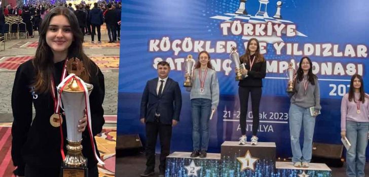 DENİZLİLİ CEYLİN SATRANÇ’TA TÜRKİYE ŞAMPİYONU