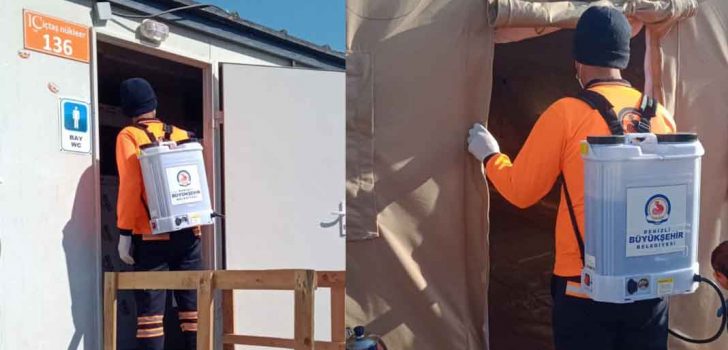BÜYÜKŞEHİR’DEN BÖLGEYE DEZENFEKSİYON SEFERBERLİĞİ