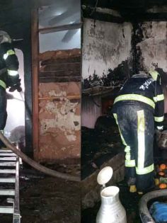 ACIPAYAM’DA ÇIKAN YANGINDA EV KÜL OLDU