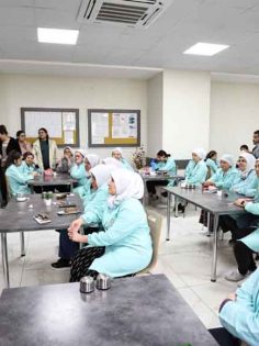 EKREM BAŞER, TEKSTİL İŞÇİLERİNİ ZİYARET ETTİ