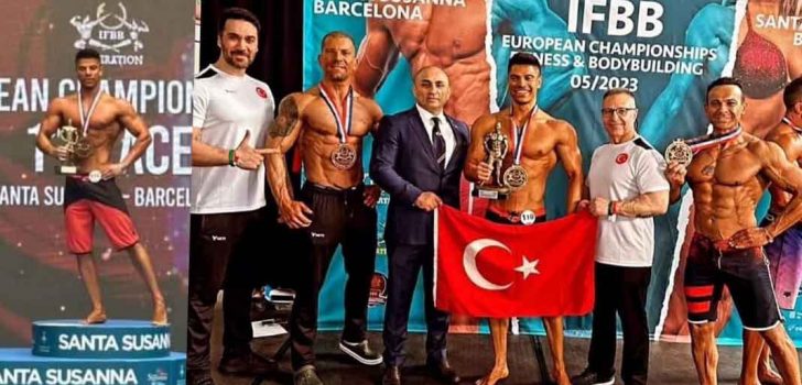 DENİZLİLİ GENÇ VÜCUT GELİŞTİRMEDE AVRUPA ŞAMPİYONU