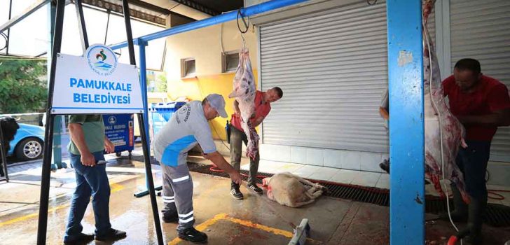 PAMUKKALE’DE KURBAN KESİM YERLERİ BELİRLENDİ