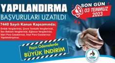 PAMUKKALE BELEDİYESİ UYARDI; YAPILANDIRMADA SON GÜN 3 TEMMUZ