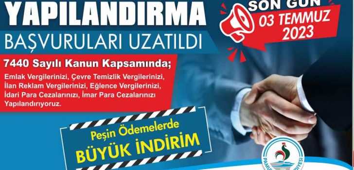 PAMUKKALE BELEDİYESİ UYARDI; YAPILANDIRMADA SON GÜN 3 TEMMUZ