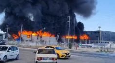 BÜYÜK TESİSTEKİ YANGIN SÖNDÜRÜLDÜ