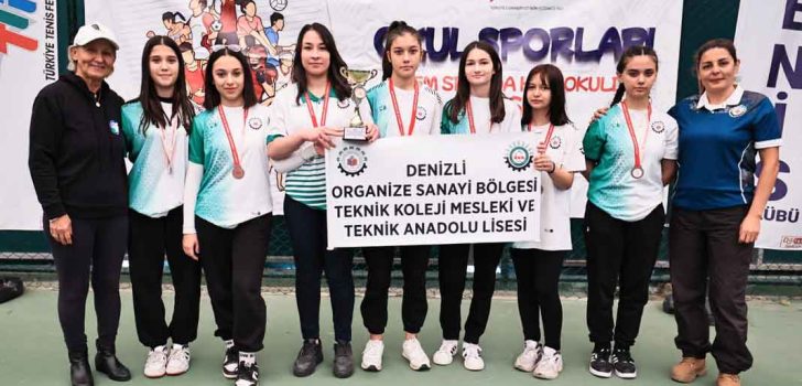 TENİS OKUL SPORLARINDA ŞAMPİYON RAKETLER BELLİ OLDU