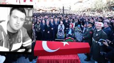 DENİZLİ, ŞEHİDİNİ UĞURLADI