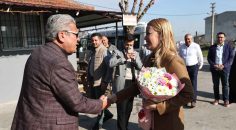 ŞENİZ DOĞAN ÇİÇEKLERLE KARŞILANIYOR