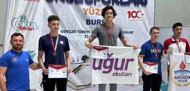 YÜZMEDE AHMET TÜRKİYE ŞAMPİYONU