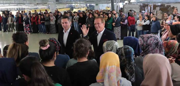 BAŞER VE PEKDEMİR’DEN MİTİNG TADINDA FABRİKA ZİYARETLERİ