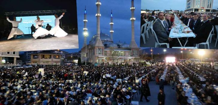 KARAHASANLI’DA 7 BİN KİŞİ GÖNÜL SOFRASINDA BİR ARAYA GELDİ