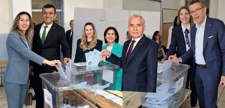 BAŞKAN ADAYLARI OYLARINI KULLANDI