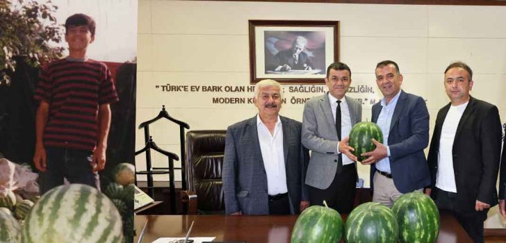 HAL ESNAFINDAN BAŞKAN ÇAVUŞOĞLU’NA KARPUZLU ZİYARET