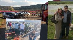 İKİ ARAÇ ÇARPIŞTI: KARI KOCA ÖLDÜ, 4 YARALI