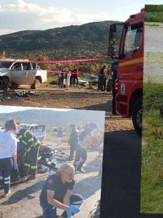 İKİ ARAÇ ÇARPIŞTI: KARI KOCA ÖLDÜ, 4 YARALI