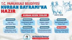 PAMUKKALE BELEDİYESİ KURBAN BAYRAMI’NA HAZIR