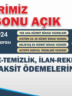 PAMUKKALE BELEDİYESİ’NDE VEZNELER HAFTA SONU AÇIK OLACAK