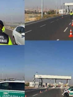 JANDARMA OTOYOLDA HAVADAN DENETİM YAPTI