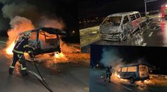 SEYİR HALİNDE YANAN ARAÇ HURDAYA DÖNDÜ