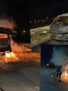 SEYİR HALİNDE YANAN ARAÇ HURDAYA DÖNDÜ