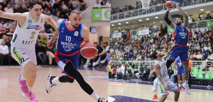 MERKEZEFENDİ BASKET, ANADOLU EFES’E FARKLI YENİLDİ: 63-96