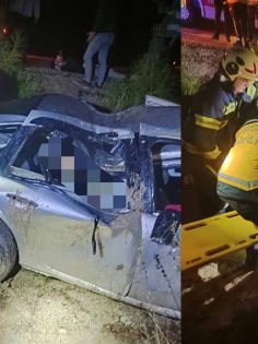 ARAÇTA SIKIŞANLARI İTFAİYE KURTARDI