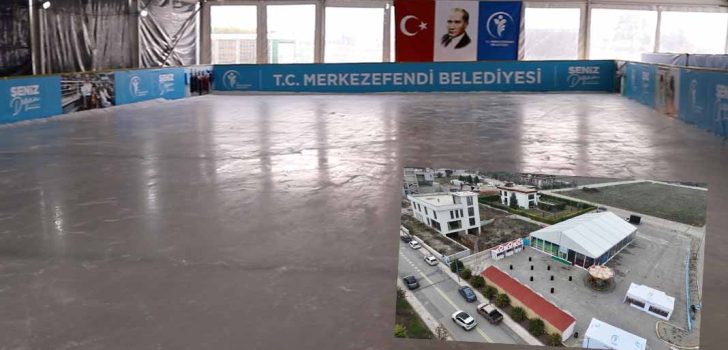 MERKEZEFENDİ BELEDİYESİ BUZ PATENİ PİSTİ KURDU