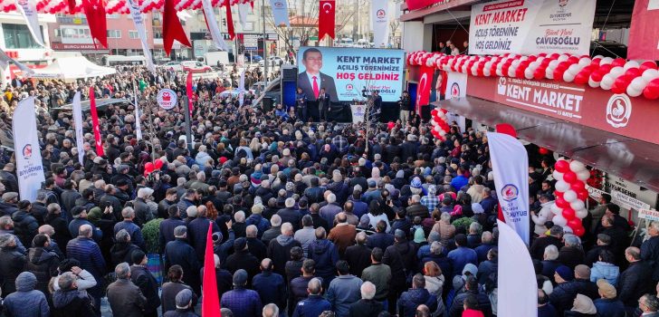 KENT MARKET AÇILDI, OTOBÜSLER 24 SAAT HİZMET VERECEK