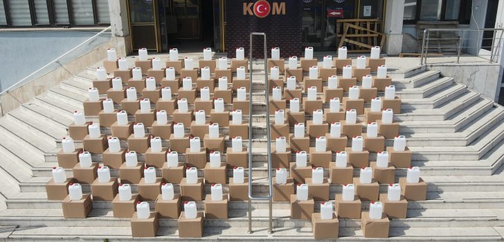 DENİZLİ’DE 2 TON ETİL ALKOL YAKALANDI