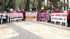 EMEKLİLER EYLEM YAPTI