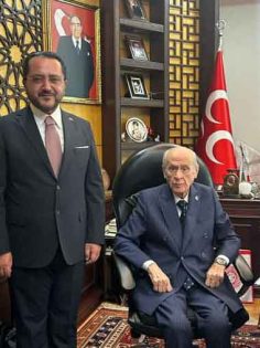 DENİZLİ MHP’DEN BAHÇELİ’YE GEÇMİŞ OLSUN ZİYARETİ