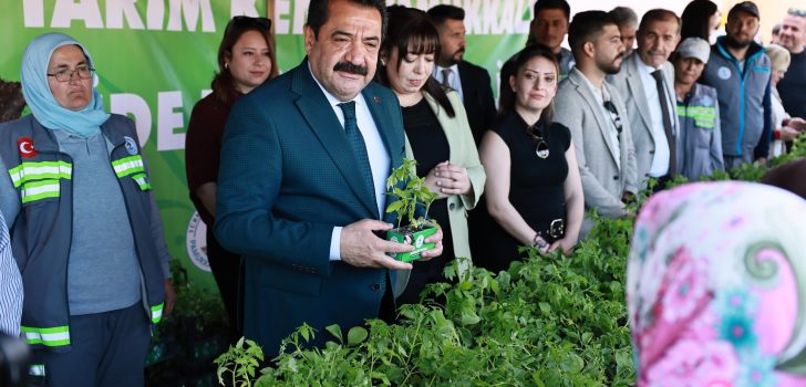 PAMUKKALE’DE ÇİFTÇİLERE YERLİ FİDE DAĞITIMI