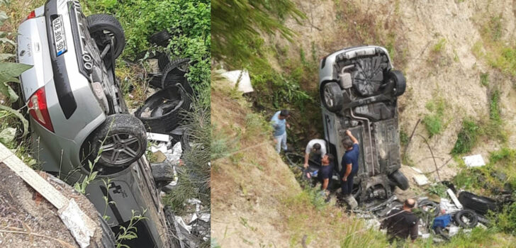 OTOMOBİL ŞARAMPOLE UÇTU: 1 YARALI