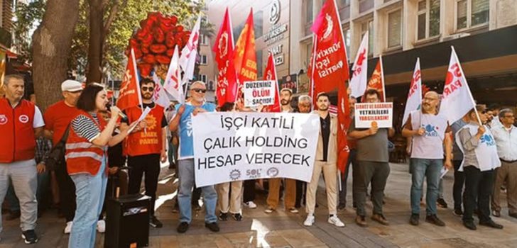 İŞ CİNAYETLERİNİ PROTESTO ETTİLER 
