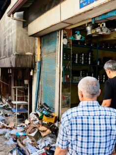 ÇAVUŞOĞLU, KALEİÇİ YANGIN BÖLGESİNDE İNCELEMELERDE BULUNDU