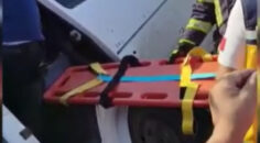 AŞAĞIŞAMLI’DA KAZA: ARAÇTA SIKIŞAN İŞÇİLERİ İTFAİYE KURTARDI