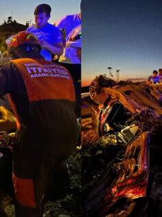 PAMUKKALE’DE OTOMOBİL PARAMPARÇA OLDU, SÜRÜCÜ AĞIR YARALI