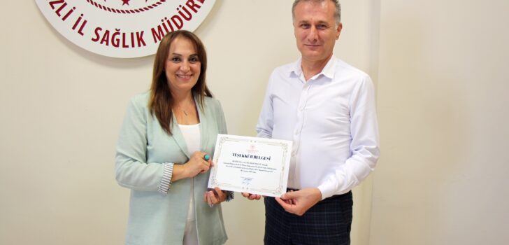SAĞLIK BAKANI MEMİŞOĞLU TEŞEKKÜR BELGESİ VERDİ