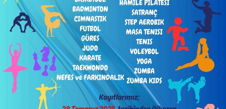 YAZ SPOR KURSLARINDA YENİ DÖNEM KAYITLARI BAŞLIYOR