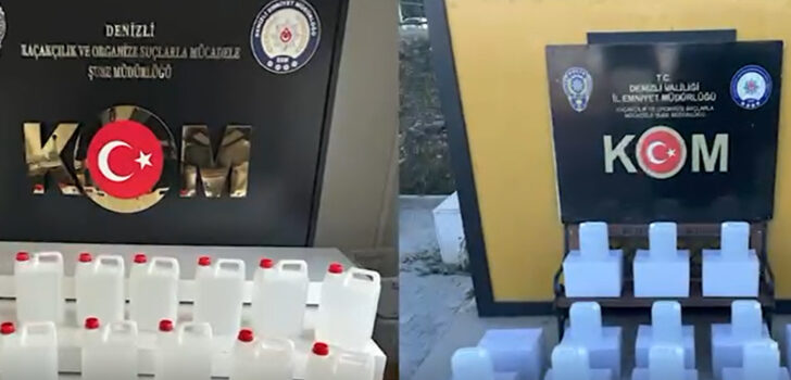 DENİZLİ’DE SAHTE ALKOL YAKALANDI