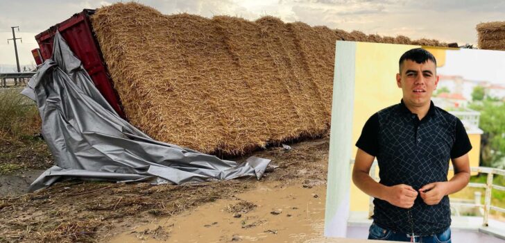 KONTROLDEN ÇIKAN TIR DEVRİLDİ: BABA ÖLDÜ, EŞİ VE İKİ ÇOCUĞU YARALI