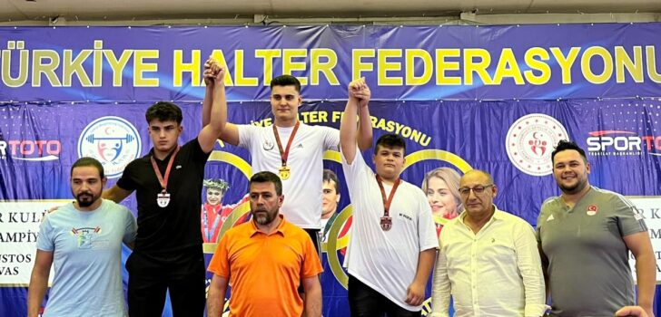 DENİZLİLİ HALTERCİ MEHMET KESMEZ TÜRKİYE ÜÇÜNCÜSÜ