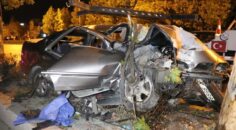 DENİZLİ’DE PARTİ DÖNÜŞÜ KAZA: 2 ÖLÜ