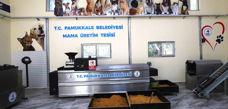 PAMUKKALE BELEDİYESİ CAN DOSTLAR İÇİN MAMA ÜRETİMİNE BAŞLADI