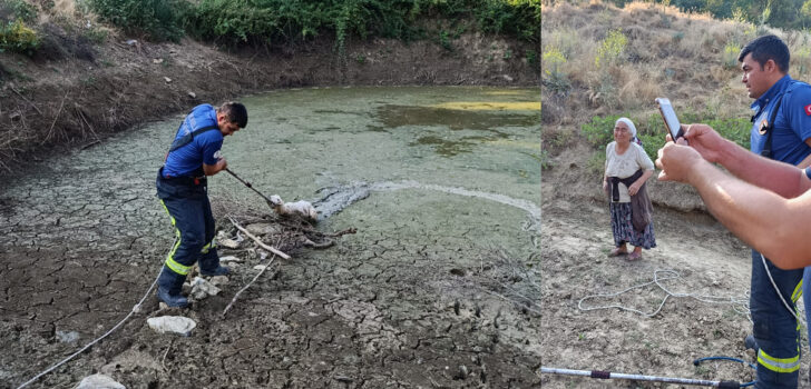 İTFAİYE’DEN GÖNÜLLERİ ISITAN KURTARMA