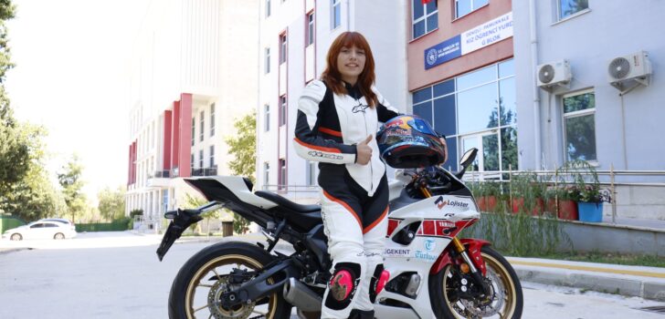 DENİZLİLİ MOTORSİKLETÇİ FATMA BAŞTEPE HEDEF BÜYÜTTÜ