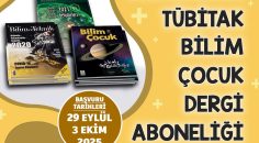 ÖĞRENCİLERE ÜCRETSİZ BİLİM DERGİSİ ABONELİĞİ