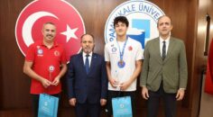 MİLLİ YÜZÜCÜDEN PAÜ’YE ZİYARET