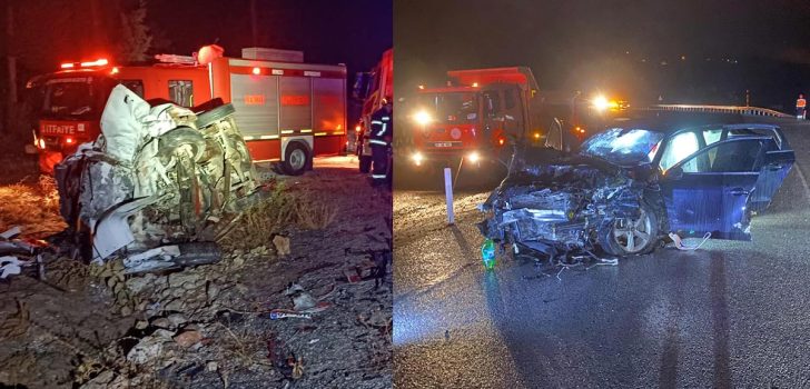 DENİZLİ’DE KAZA: 1 ÖLÜ 4 YARALI